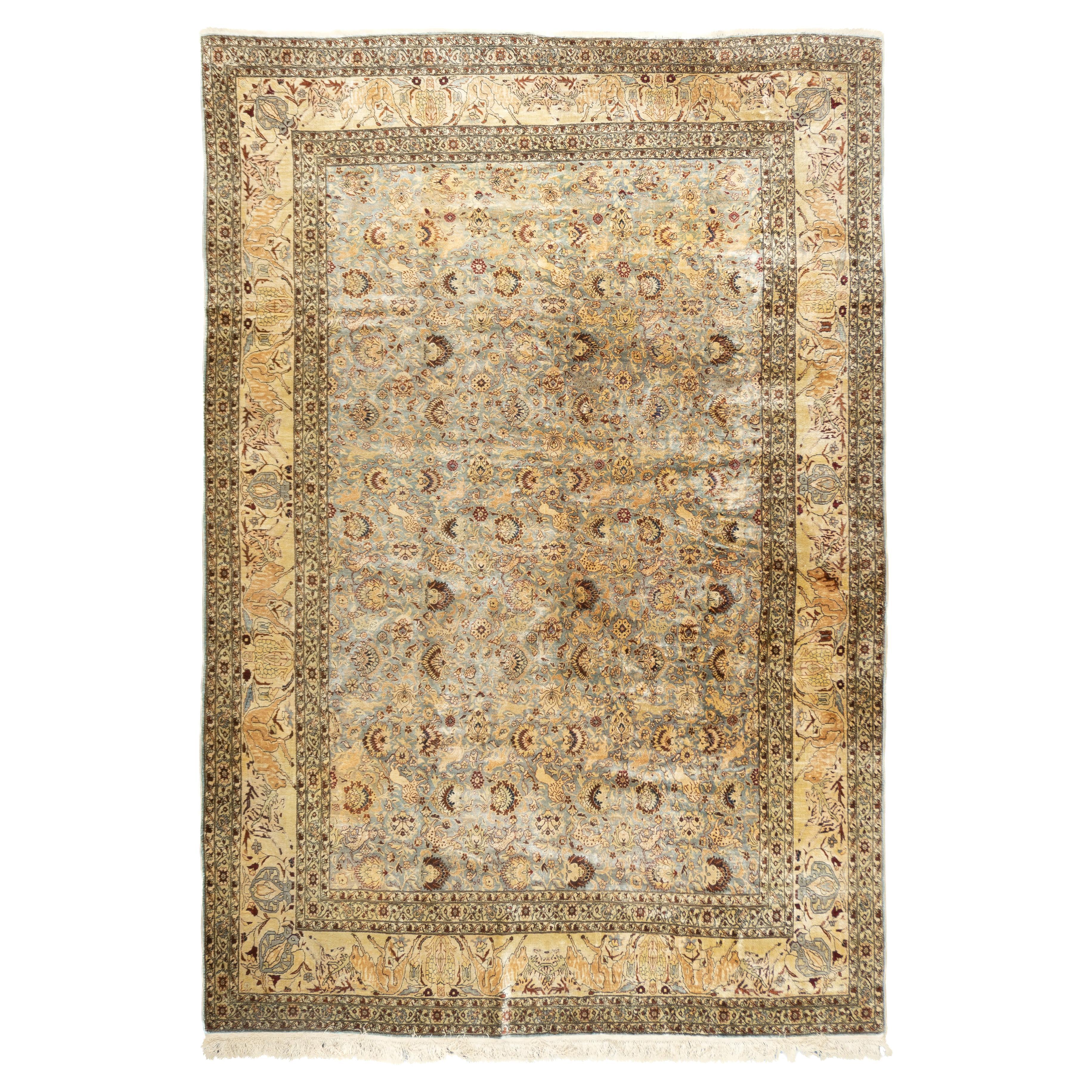 Antique Turkish Hereke Rug 6’10" x 10’0"