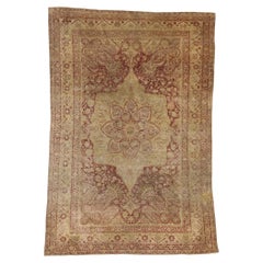 Tapis turc de la fin du 19e siècle, de style Art nouveau traditionnel, à l'aspect vieilli.
