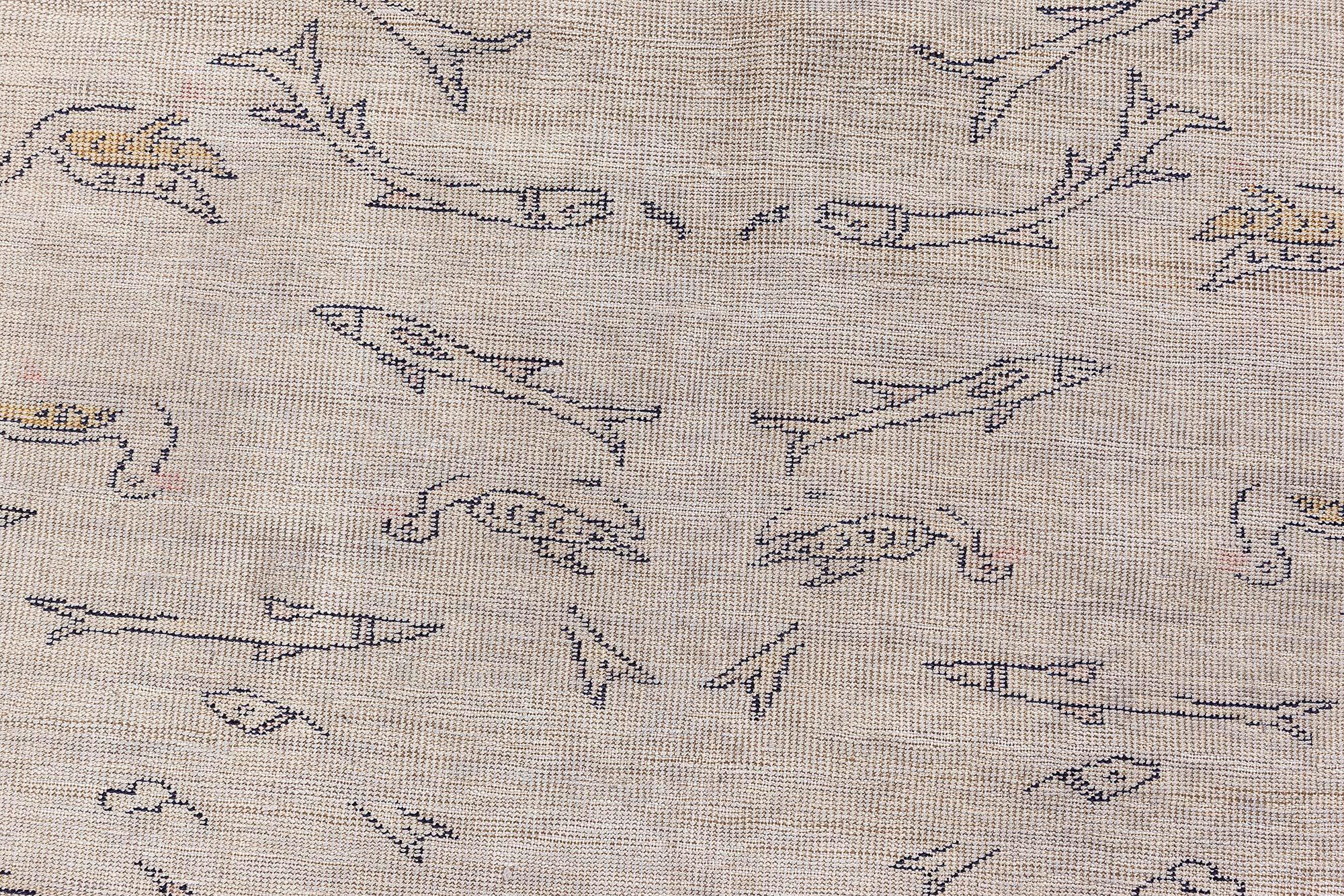 Tapis turc ancien en soie Hereke Doris Leslie Blau
Taille : 7'7