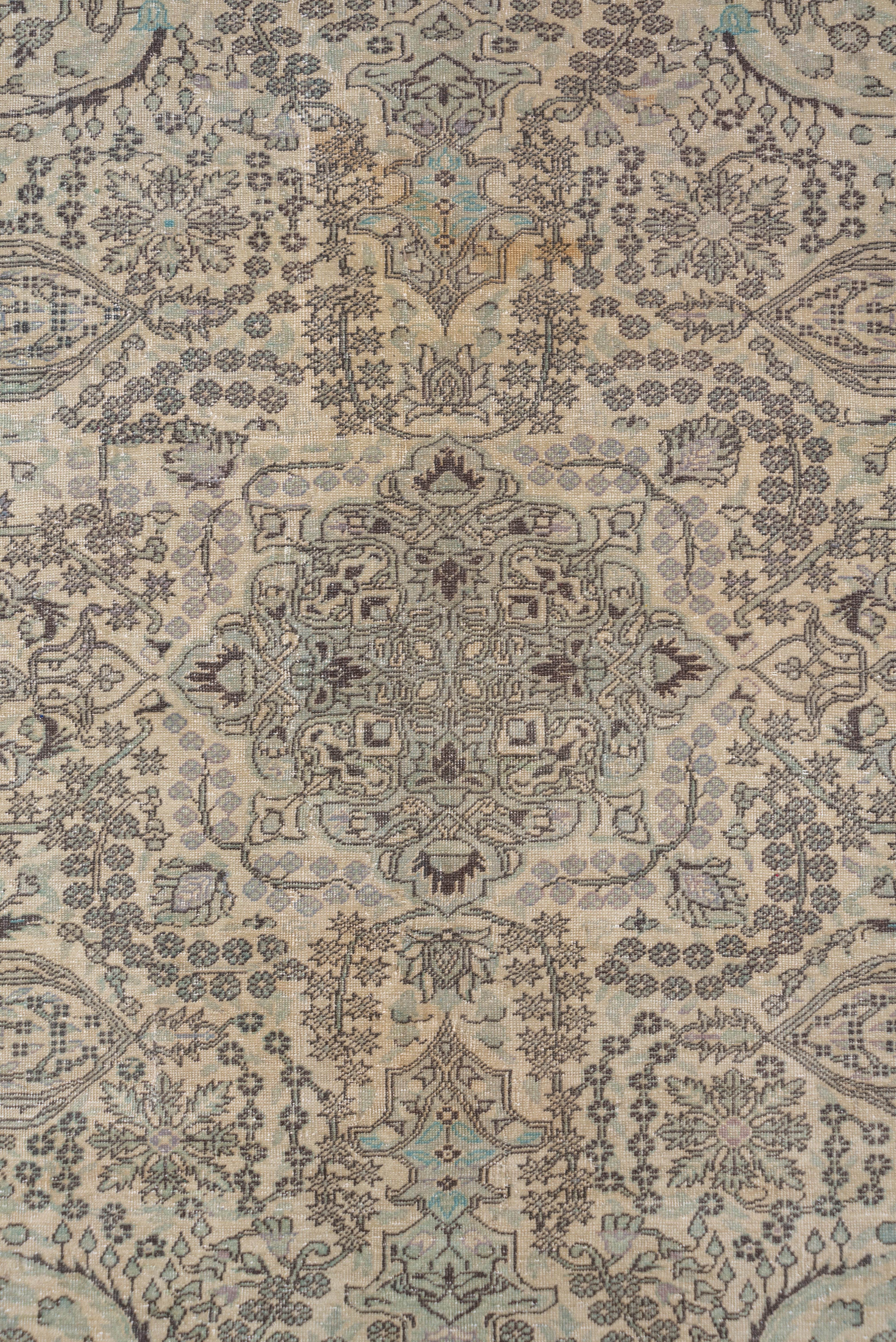 Hand-Knotted Antique Turkish Kaisary Carpet, Blue Palette For Sale