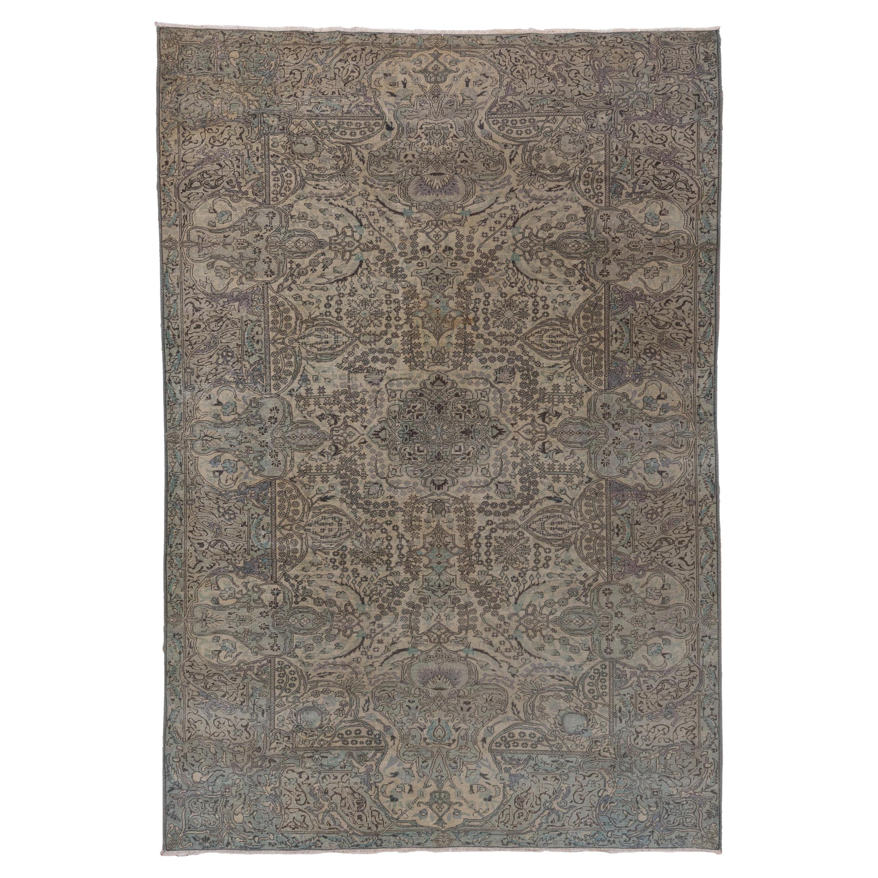 Antique Turkish Kaisary Carpet, Blue Palette For Sale