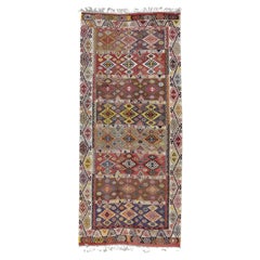 Antique Turkish Karapinar Wool Kilim 5'5''x12'3''