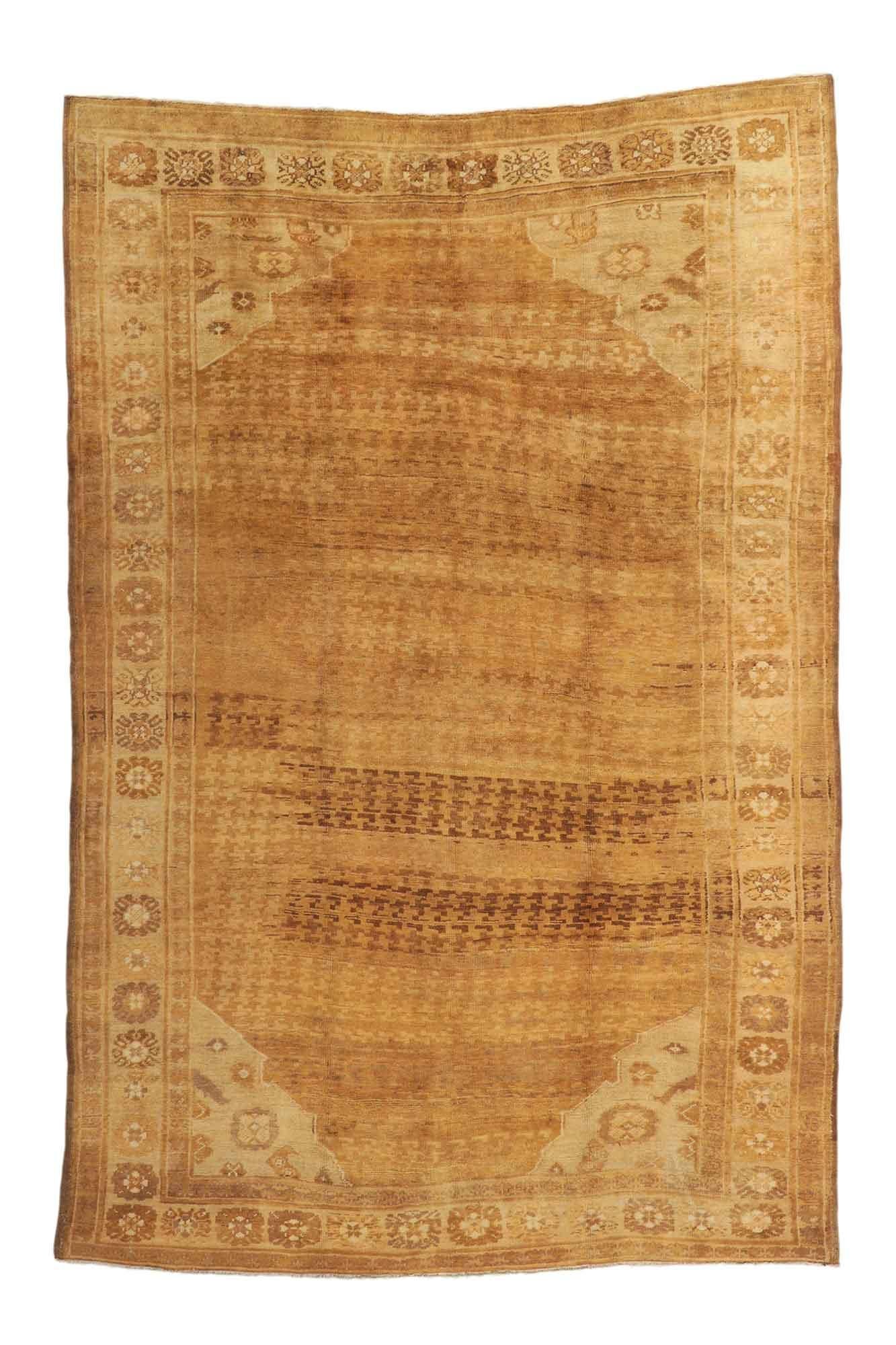Antiker türkischer Kars Oushak-Teppich mit Mid-Century-Modern-Stil im Angebot 4