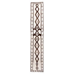Antique Turkish Kars Runner with Stepped Diamond Medallion