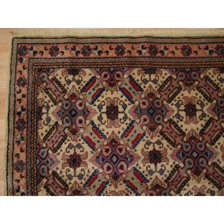 Antique Turkish Kayseri Rug with Traditional Lattice Design For Sale at