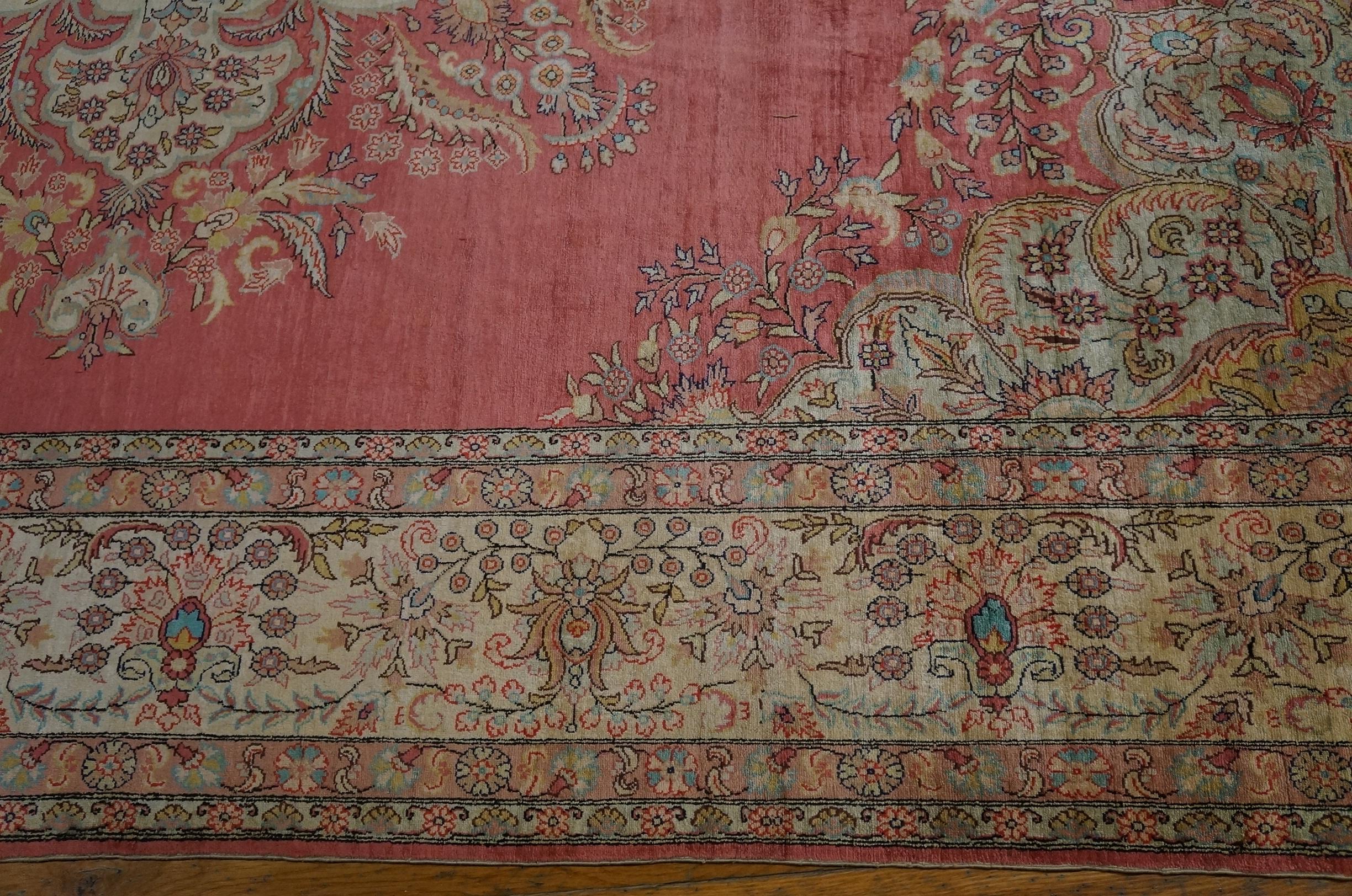 Mid-20th Century Antique Turkish Kayseri, Silk Rug For Sale