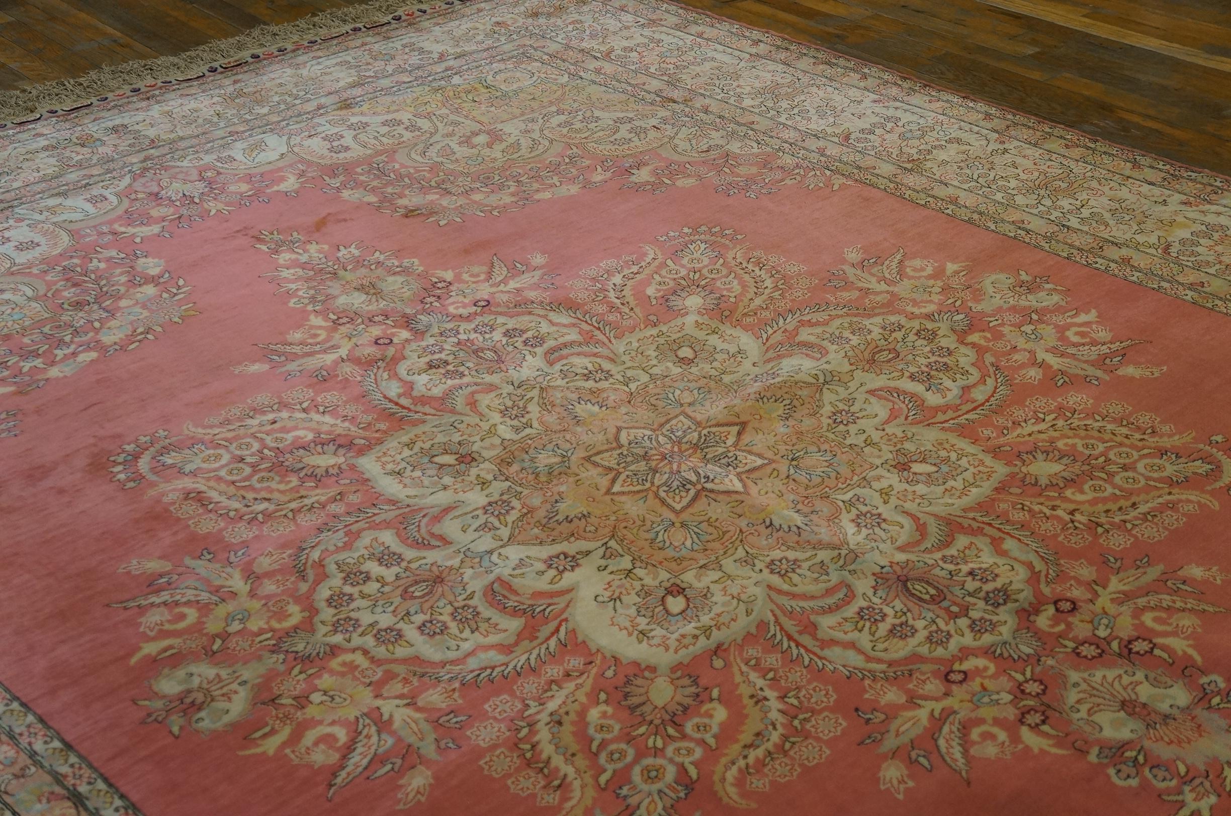 Soie Tapis turc ancien Kayseri en soie en vente