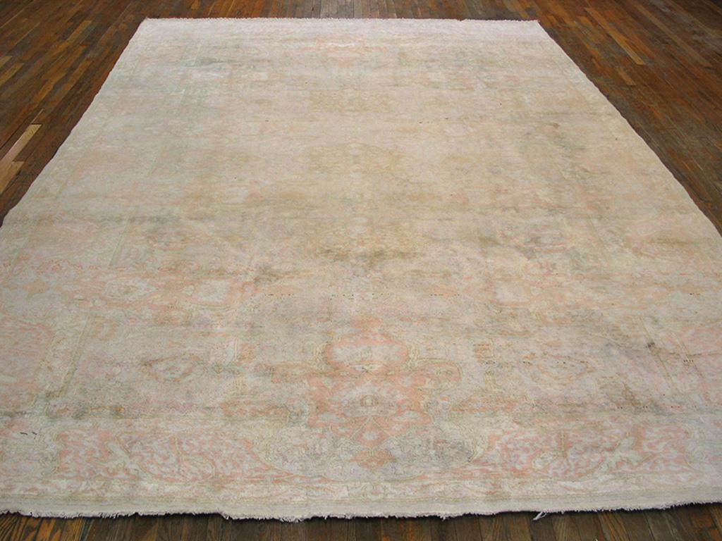 Hand-Knotted Early 20th Century Turkish Cotton Kayseri Carpet ( 9' x 12'6