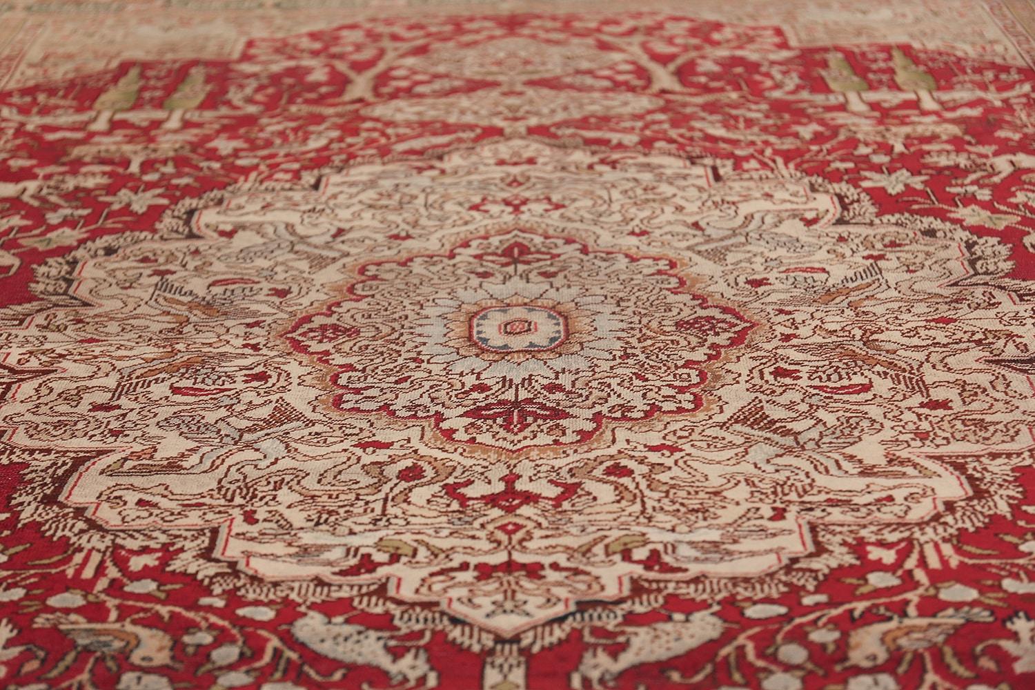 Wool Antique Turkish Keysari Rug. Size: 6 ft 2 in x 8 ft 8 in (1.88 m x 2.64 m) For Sale