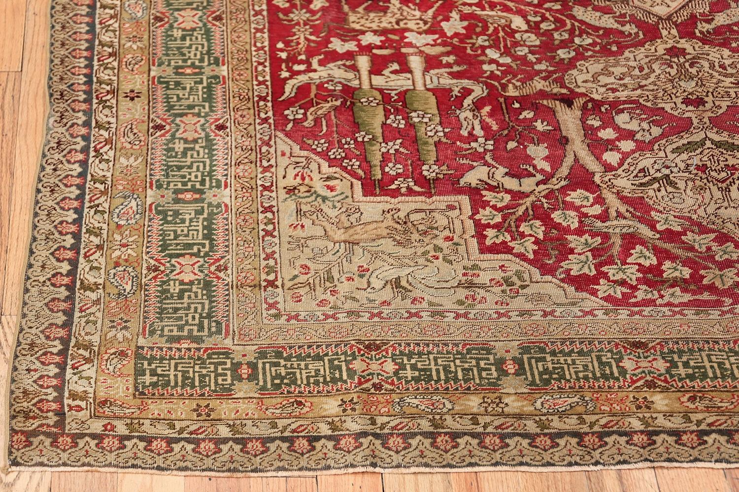 Antique Turkish Keysari Rug. Size: 6 ft 2 in x 8 ft 8 in (1.88 m x 2.64 m) For Sale 1
