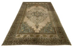 Antique Turkish Khotan Gallery Wool Rug with Medallion Motif in Light Brown