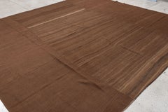 Antique Turkish Kilim, Chestnut Brown, circa 1930s