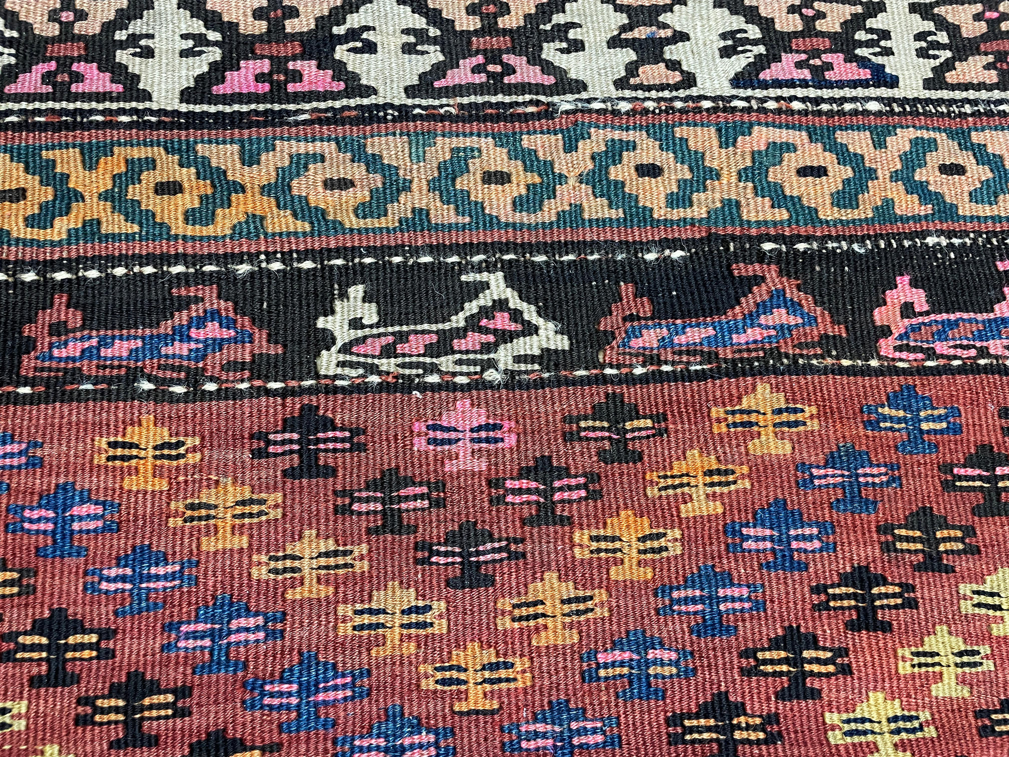 Antique Turkish Kilim Flat weave, c-1900's For Sale 1