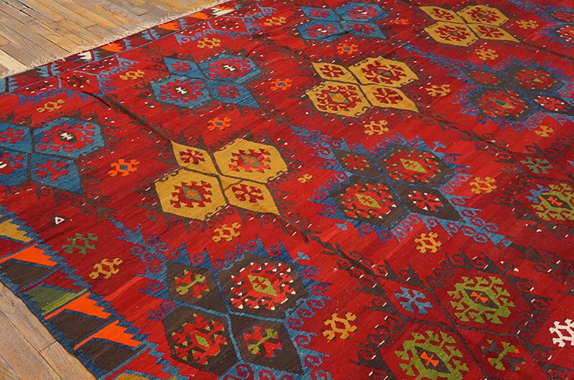 Vintage Turkish Kilim  - Sivas In Good Condition For Sale In New York, NY