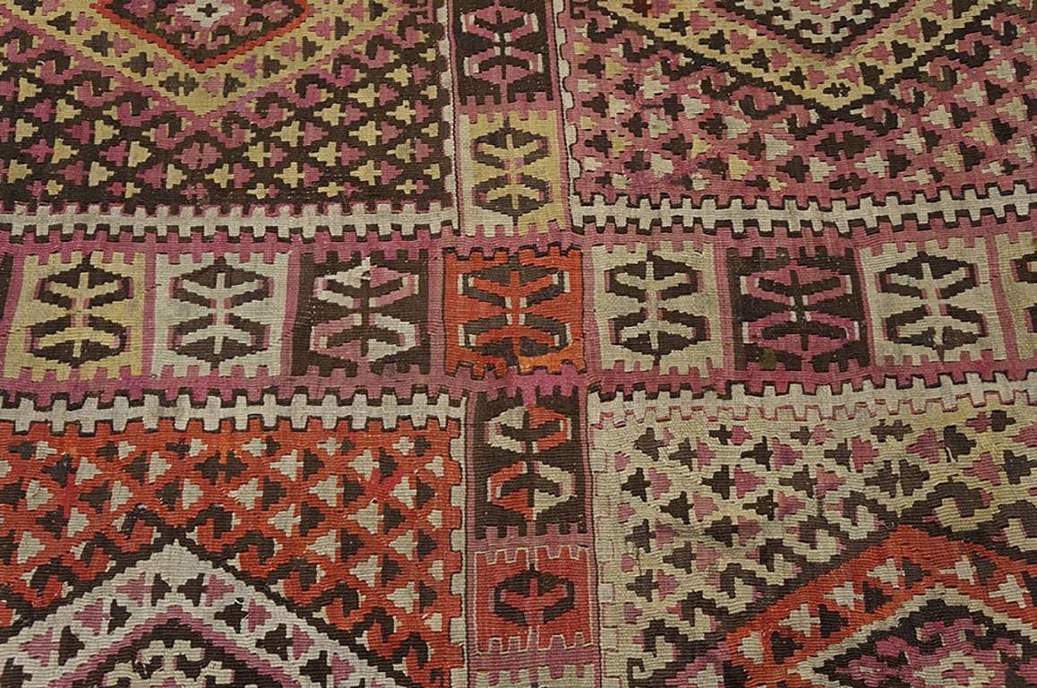 Wool 19th Century Turkish Sivas Flat-Weave ( 9'6