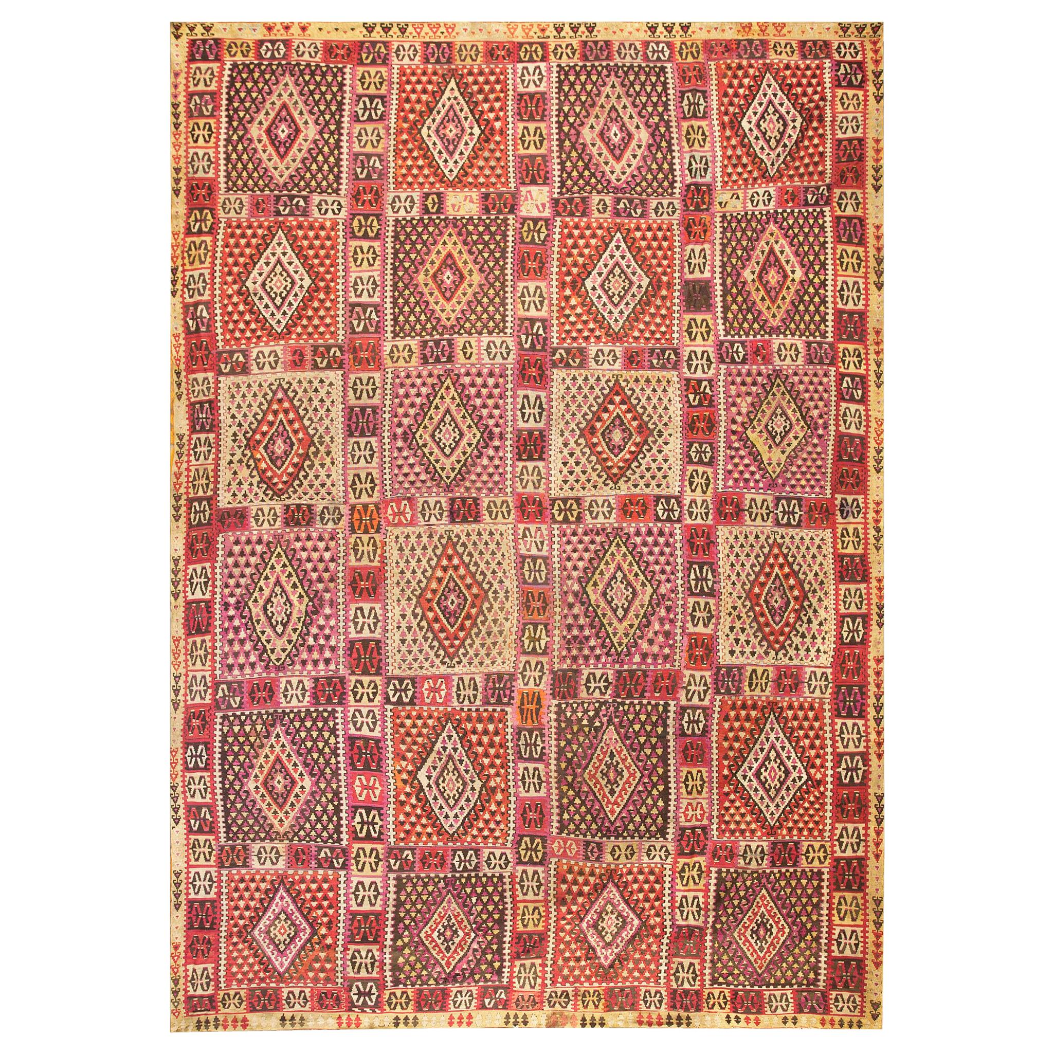 19th Century Turkish Sivas Flat-Weave ( 9'6" x 13'4" - 290 x 406 ) For Sale