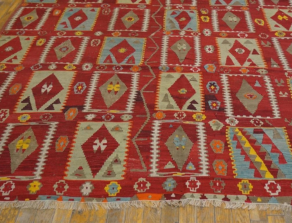 Antique Turkish Kilim - Oushak rug, size: 6'6