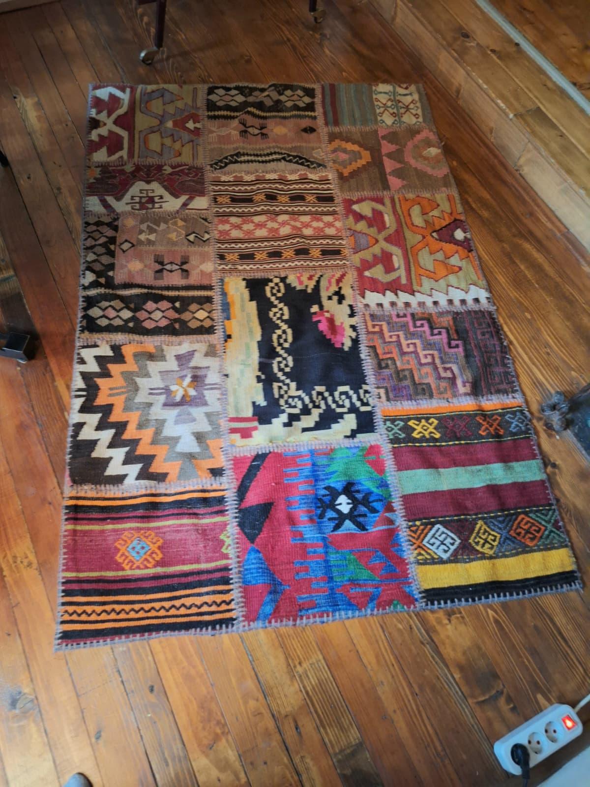Turco Kilim turco antico  Patch Work in vendita