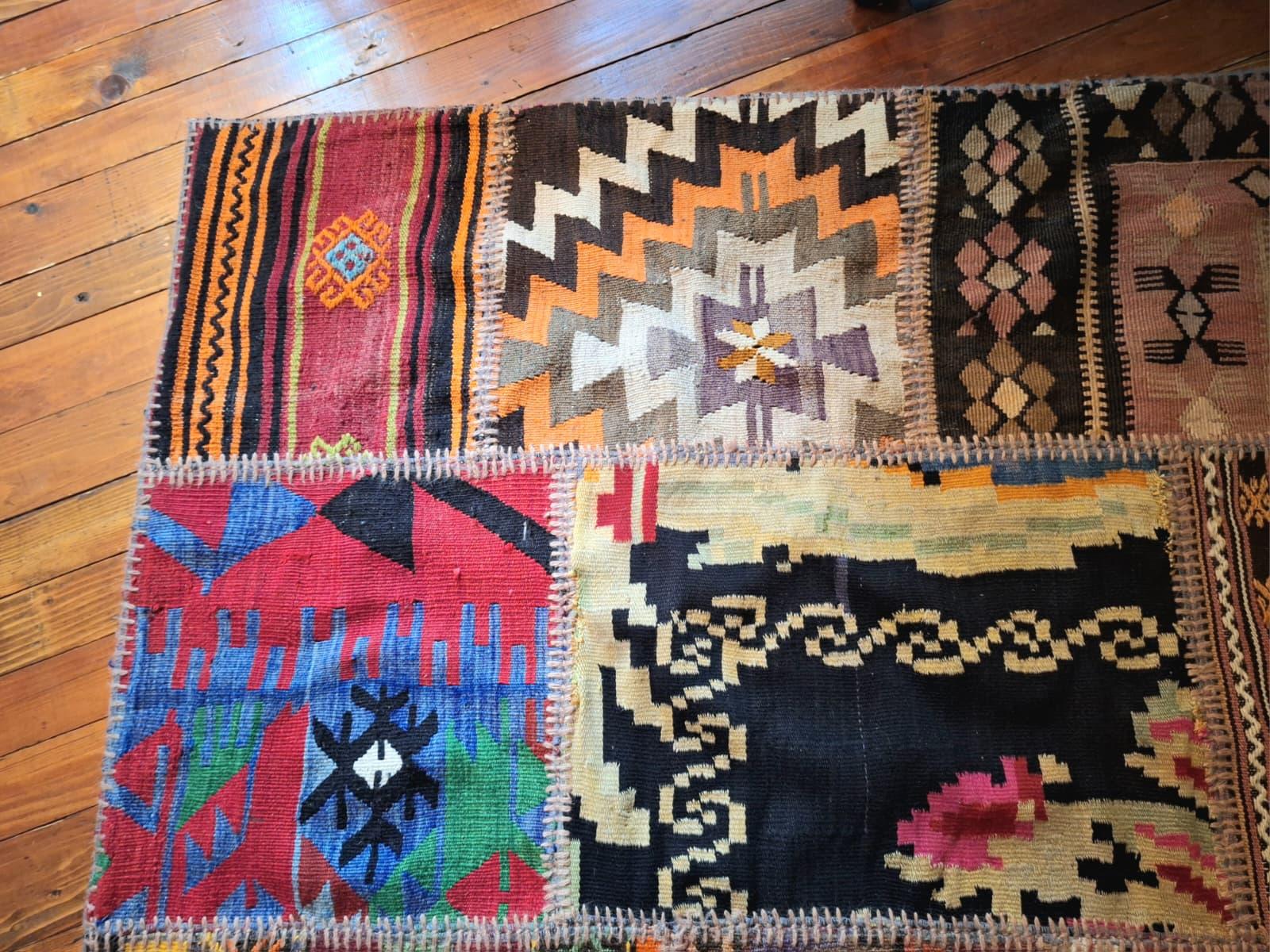 Kilim turco antico  Patch Work in vendita 2