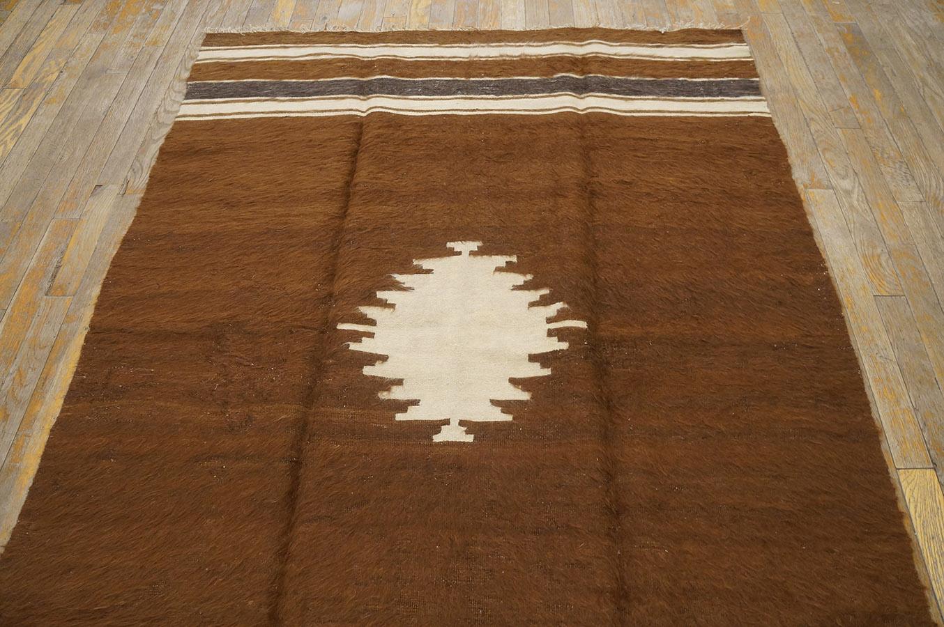 Early 20th Century Turkish Mohair Flat-Weave ( 4'3