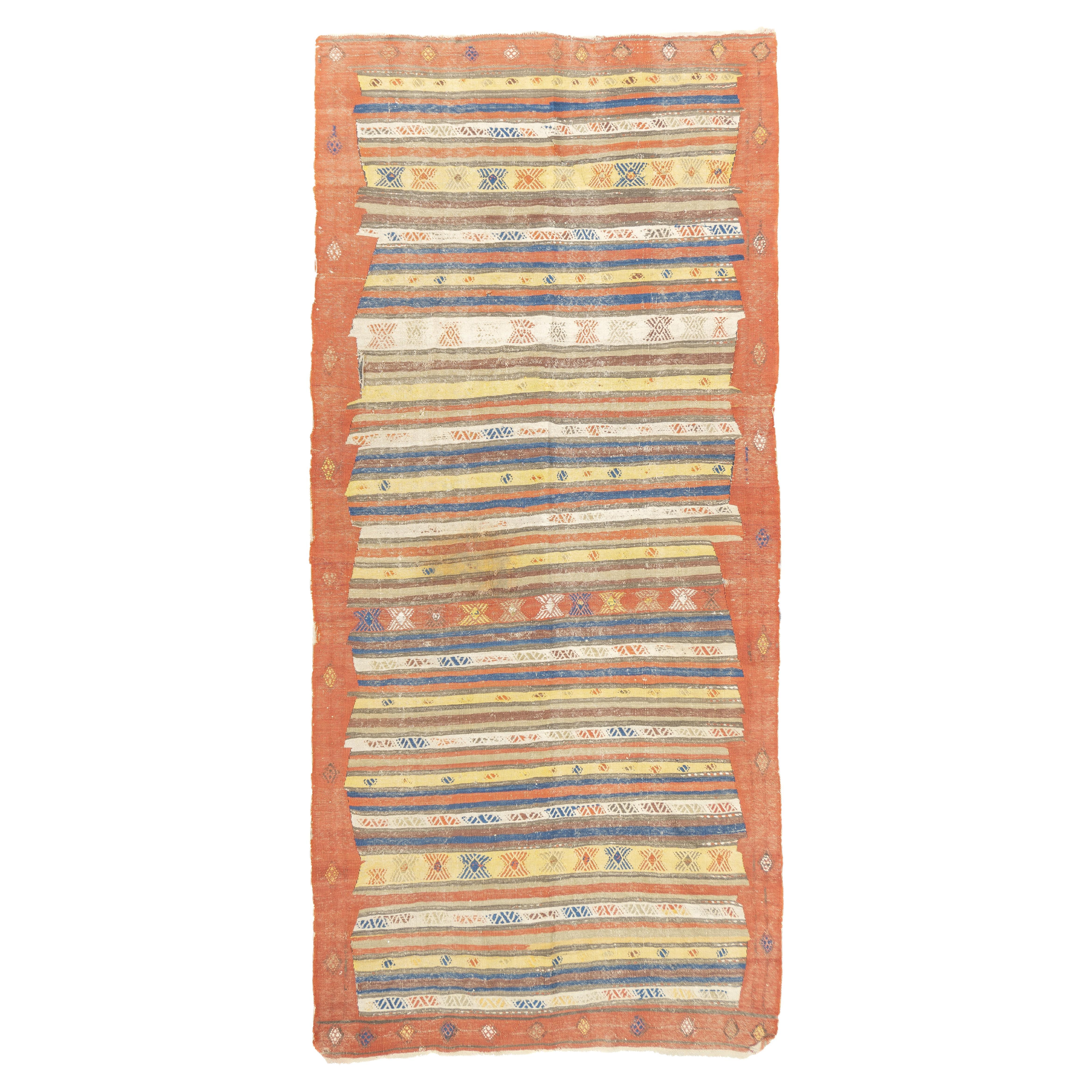 Antique Turkish Kilim Rug 4'9'' x 10'5''