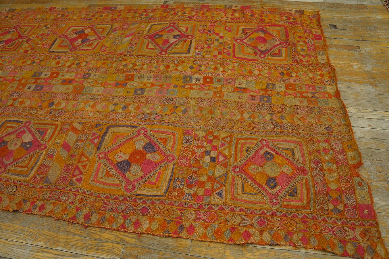 Iraqi 1970s Marsh Arab Embroidery ( 5' 3'' x 8' - 160 x 245 cm ) For Sale