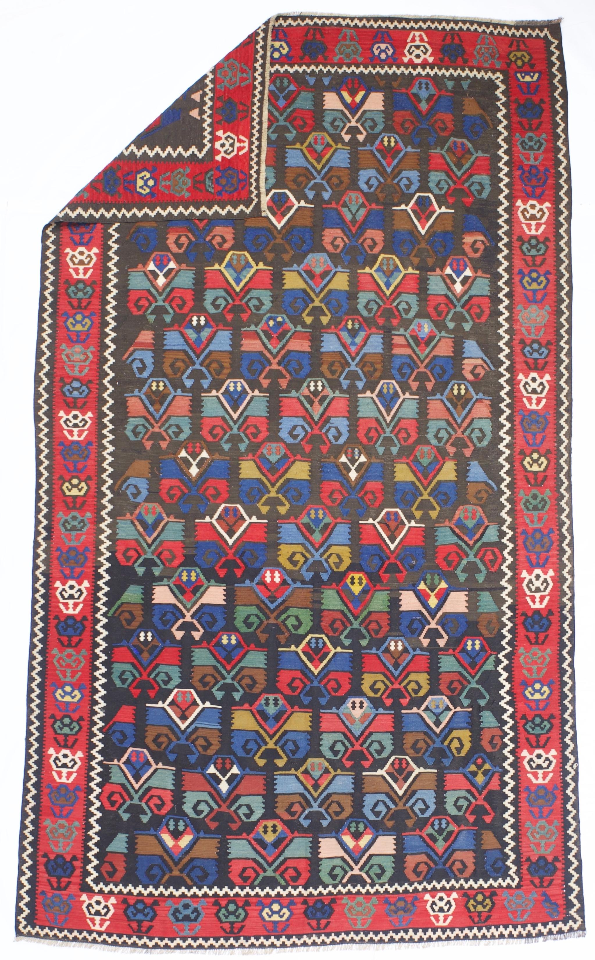 Antique Turkish Kilim Rug 5'6