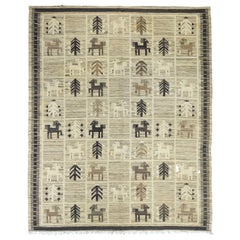 Antique Turkish Kilim Rug 5'7'' x 6'10''