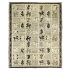 Antique Turkish Kilim Rug 5'7'' x 6'10''
