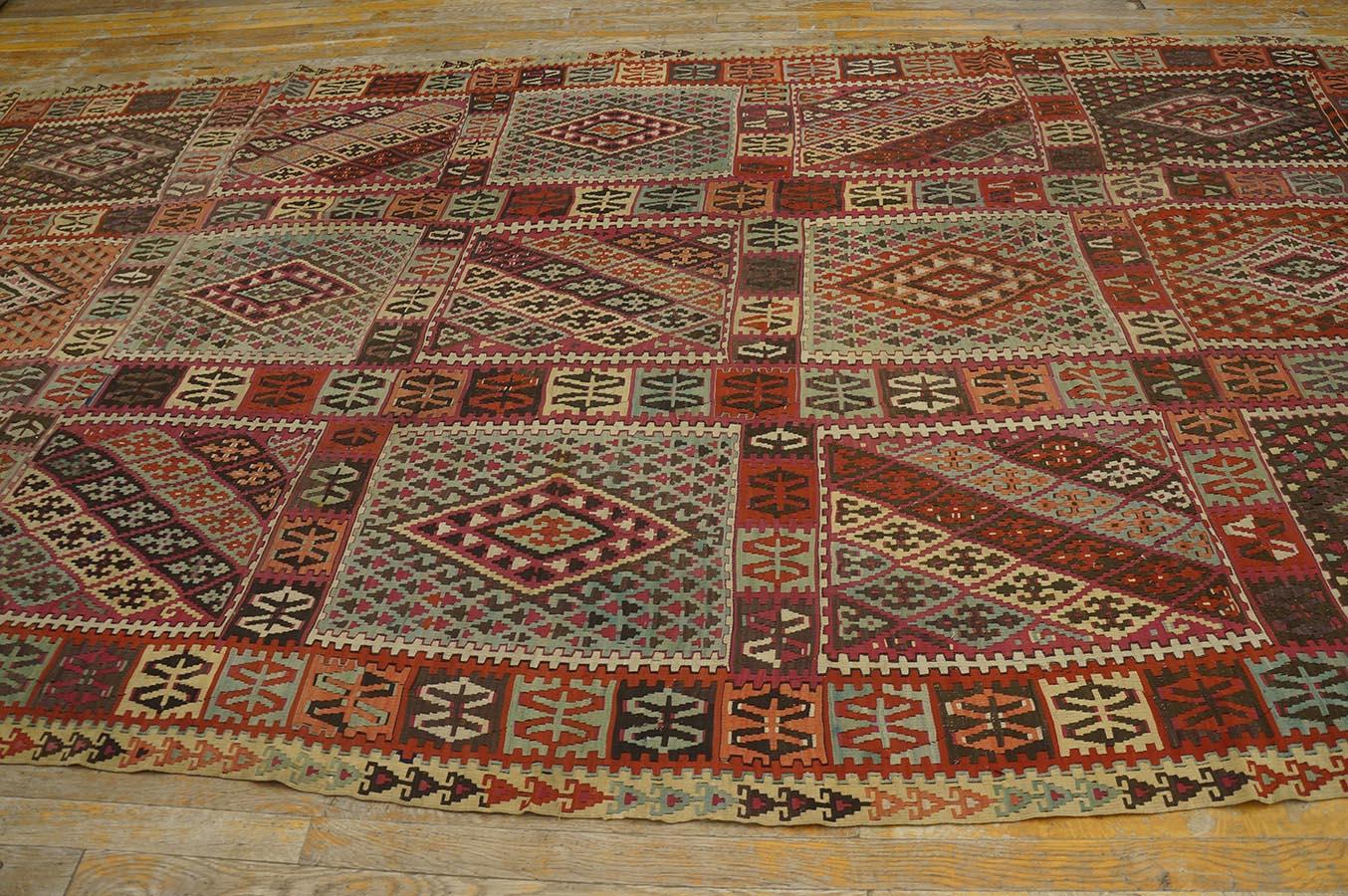 Late 19th Century 19th Century Turkish Sivas Kilim ( 6'4