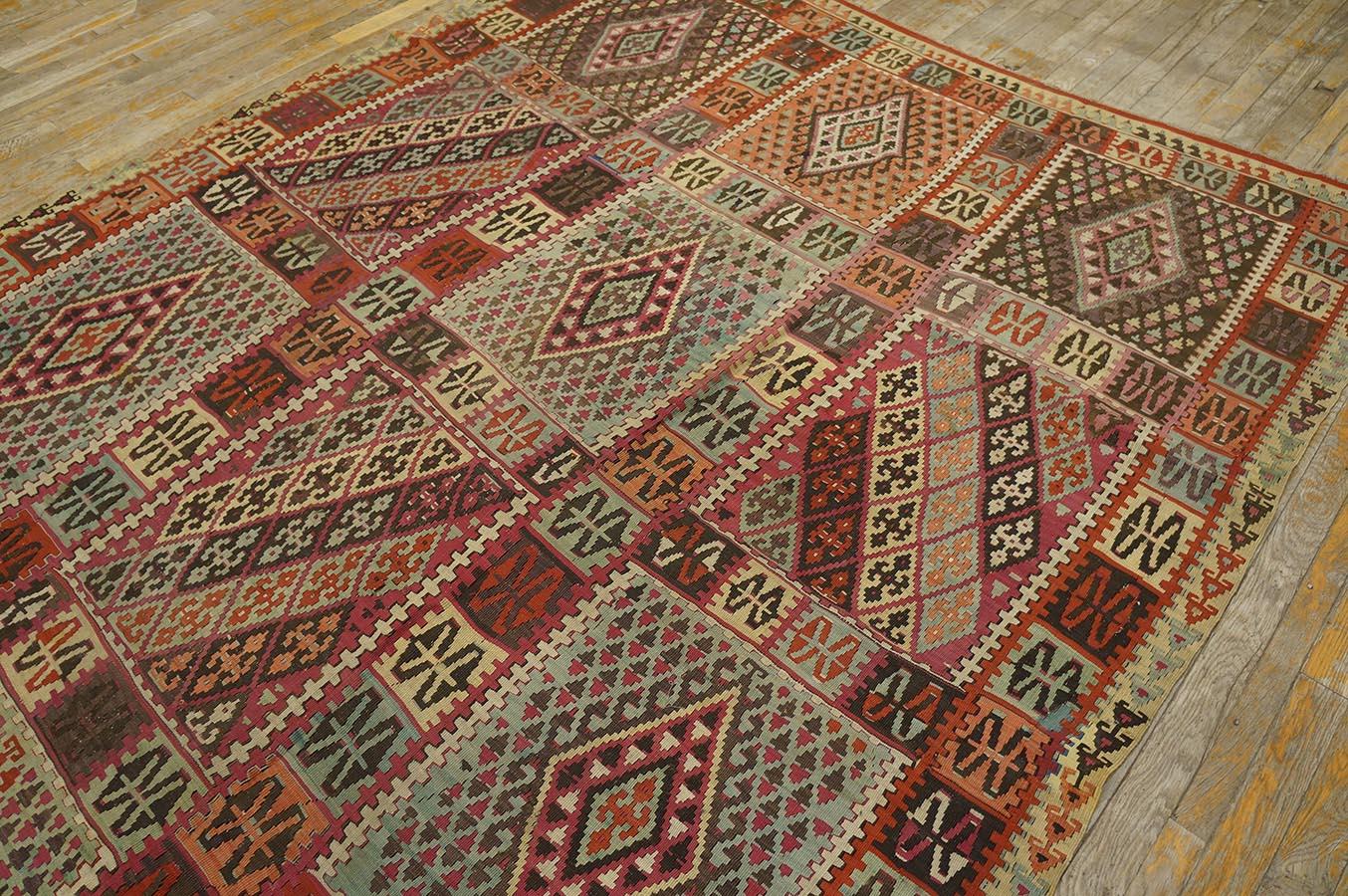 19th Century Turkish Sivas Kilim ( 6'4