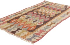 1920’s Colorful Turkish Kilim with Modern Tribal Style