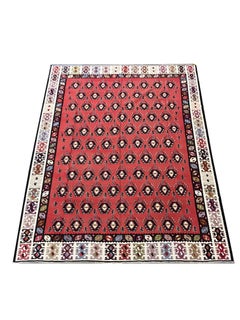 Antique Turkish Kilim Rug Handmade Modern Red Striped Pirot Kilims