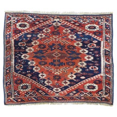 Antique tapis turc Kiz Bergama au design classique et aux couleurs superbes, circa 1850