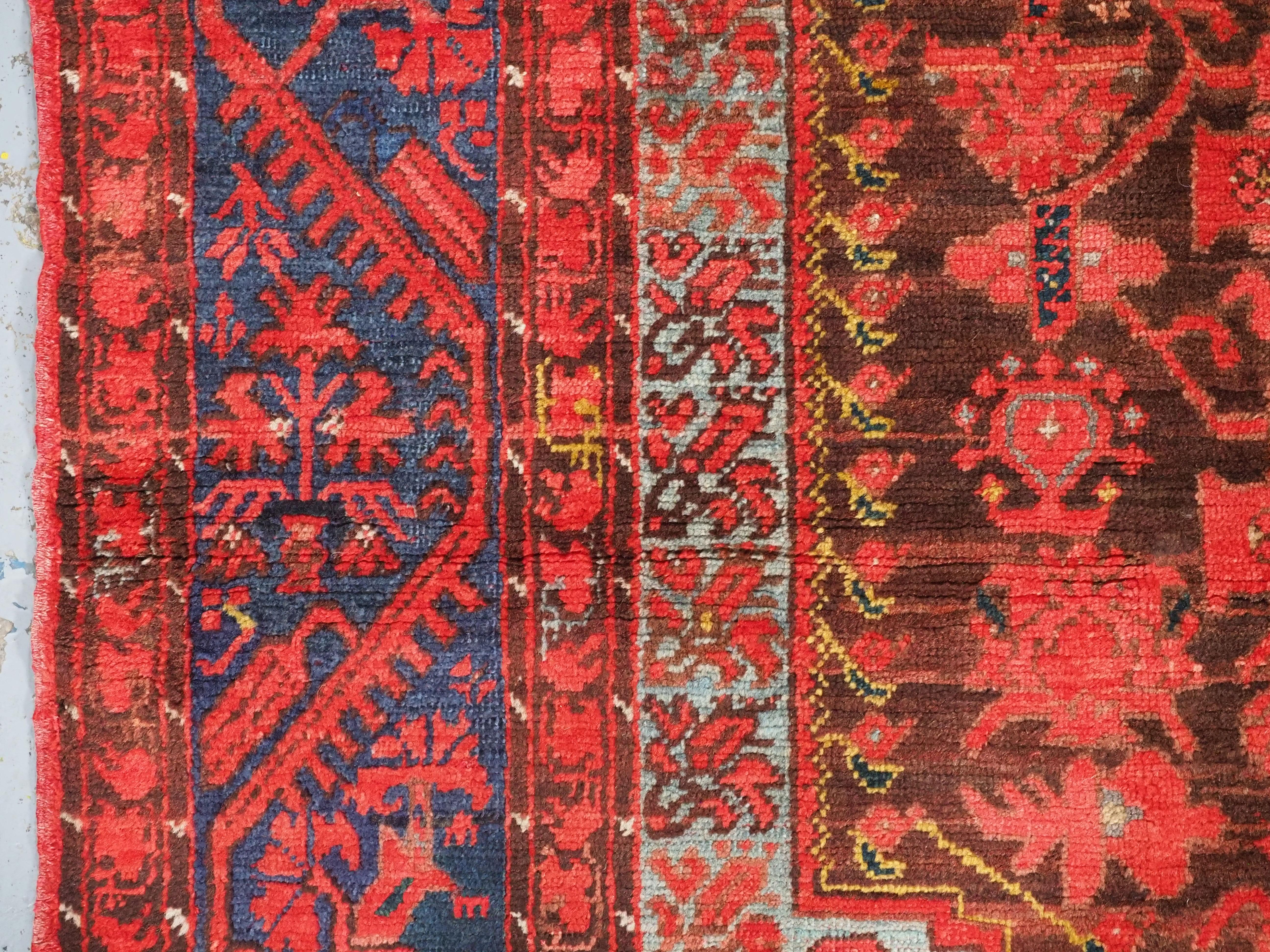  Antique Turkish Komurcu Kula rug of traditional desiign.  Circa 1900. For Sale 1
