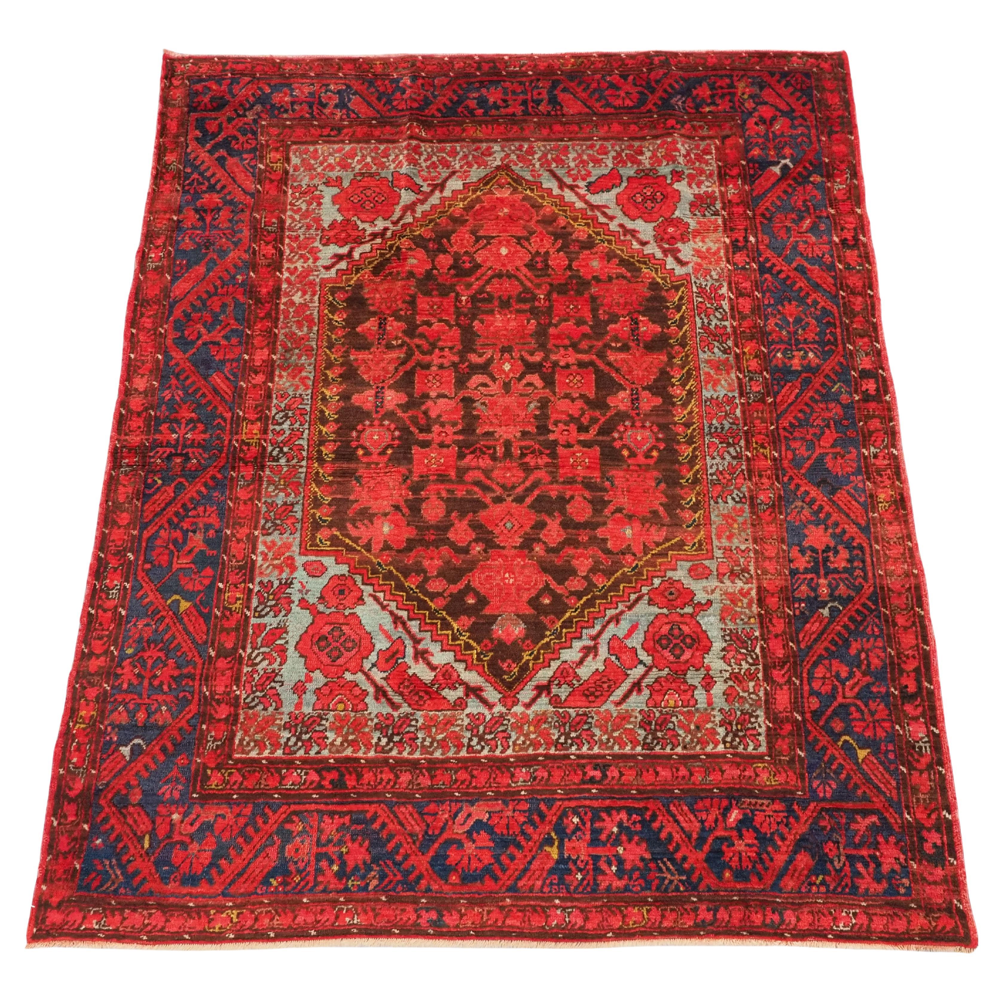  Ancien tapis turc Komurcu Kula de conception traditionnelle.  Circa 1900.