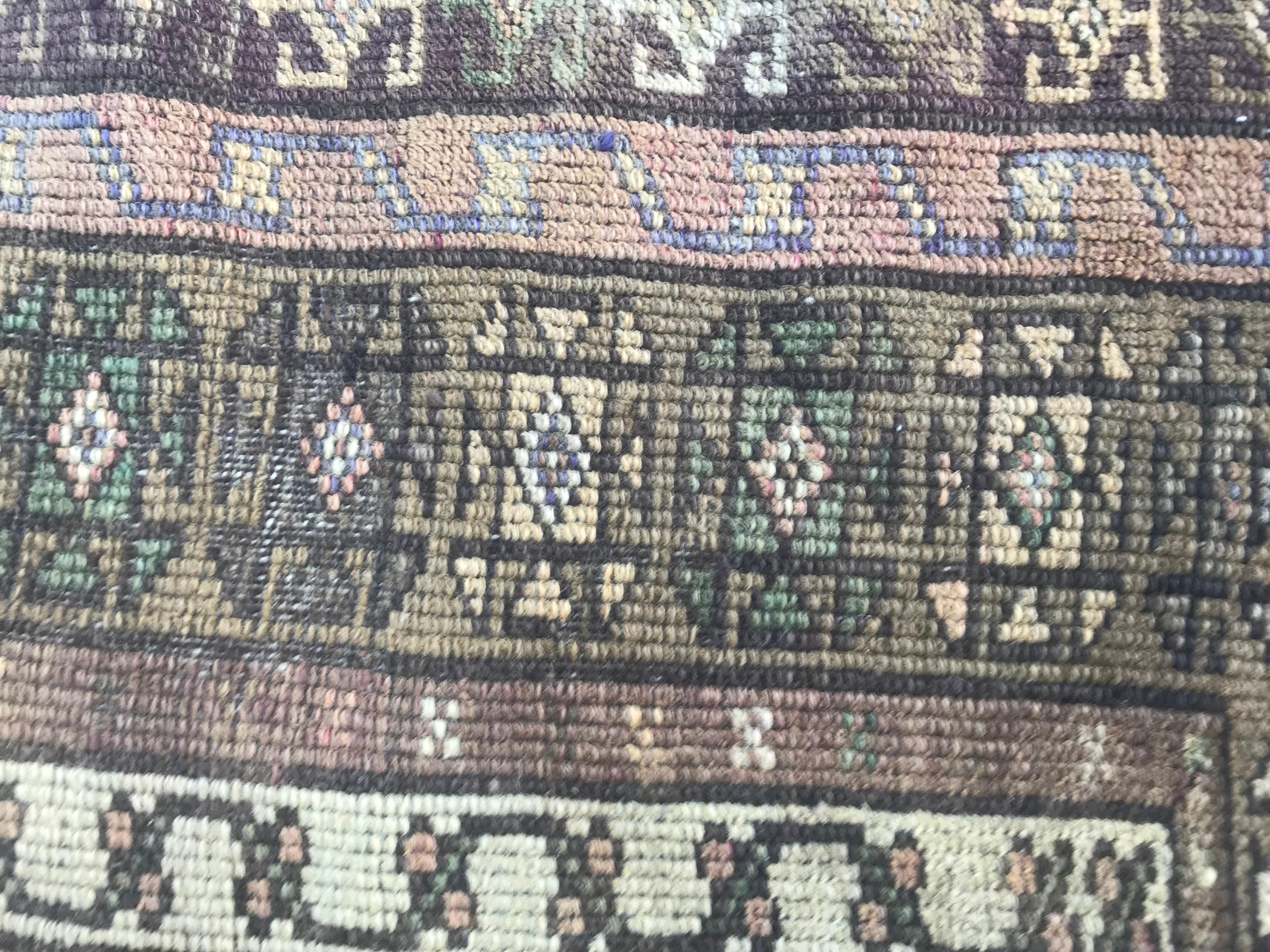 Wool Antique Turkish Konya Prayer Rug For Sale