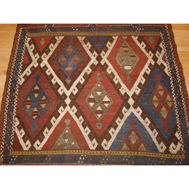 19th Century Antique Turkish Konya Region Flat Weave Panel in Cicim Technique For Sale