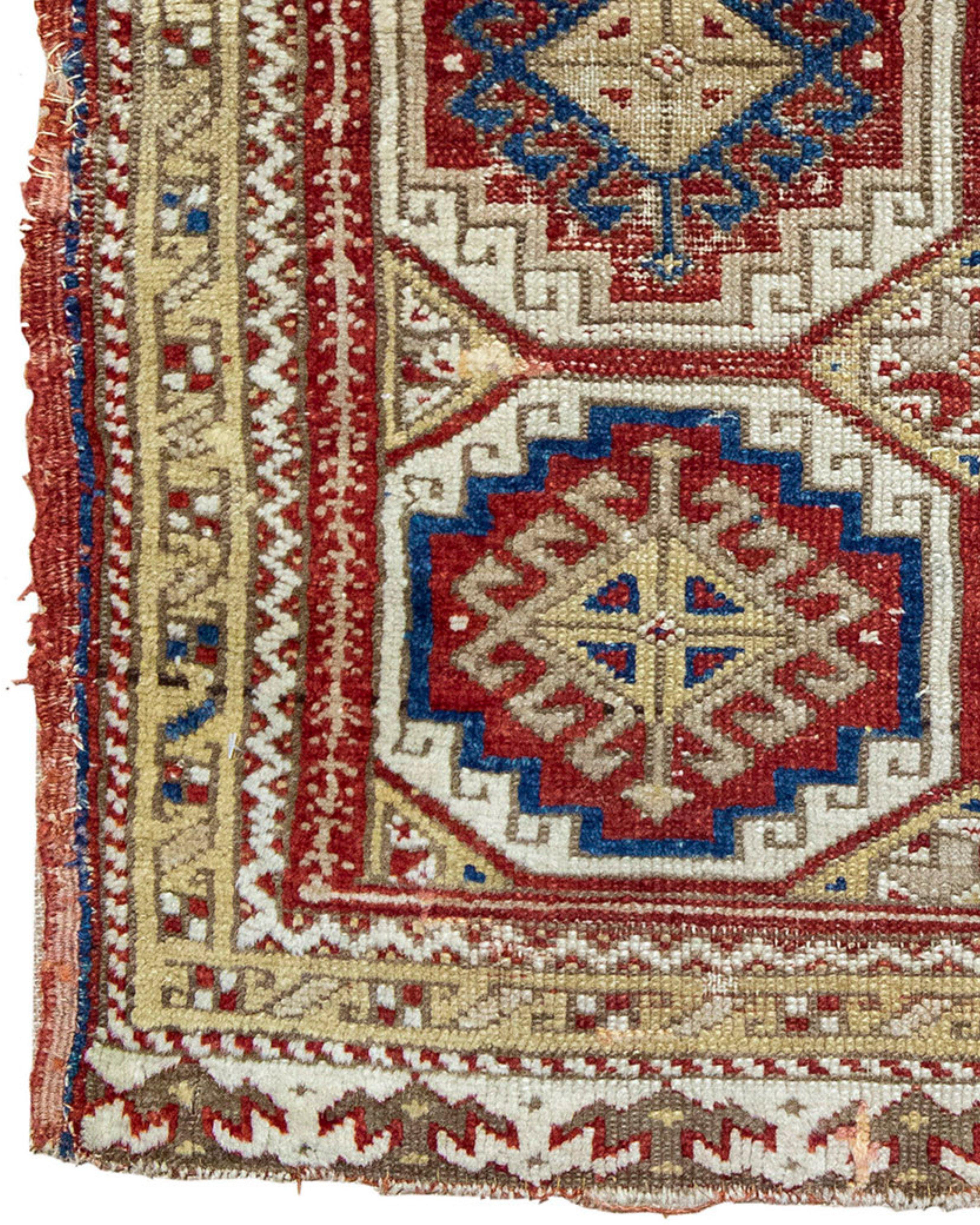 Ancien tapis turc Konya Yastik, milieu du 19e siècle Bon état - En vente à San Francisco, CA