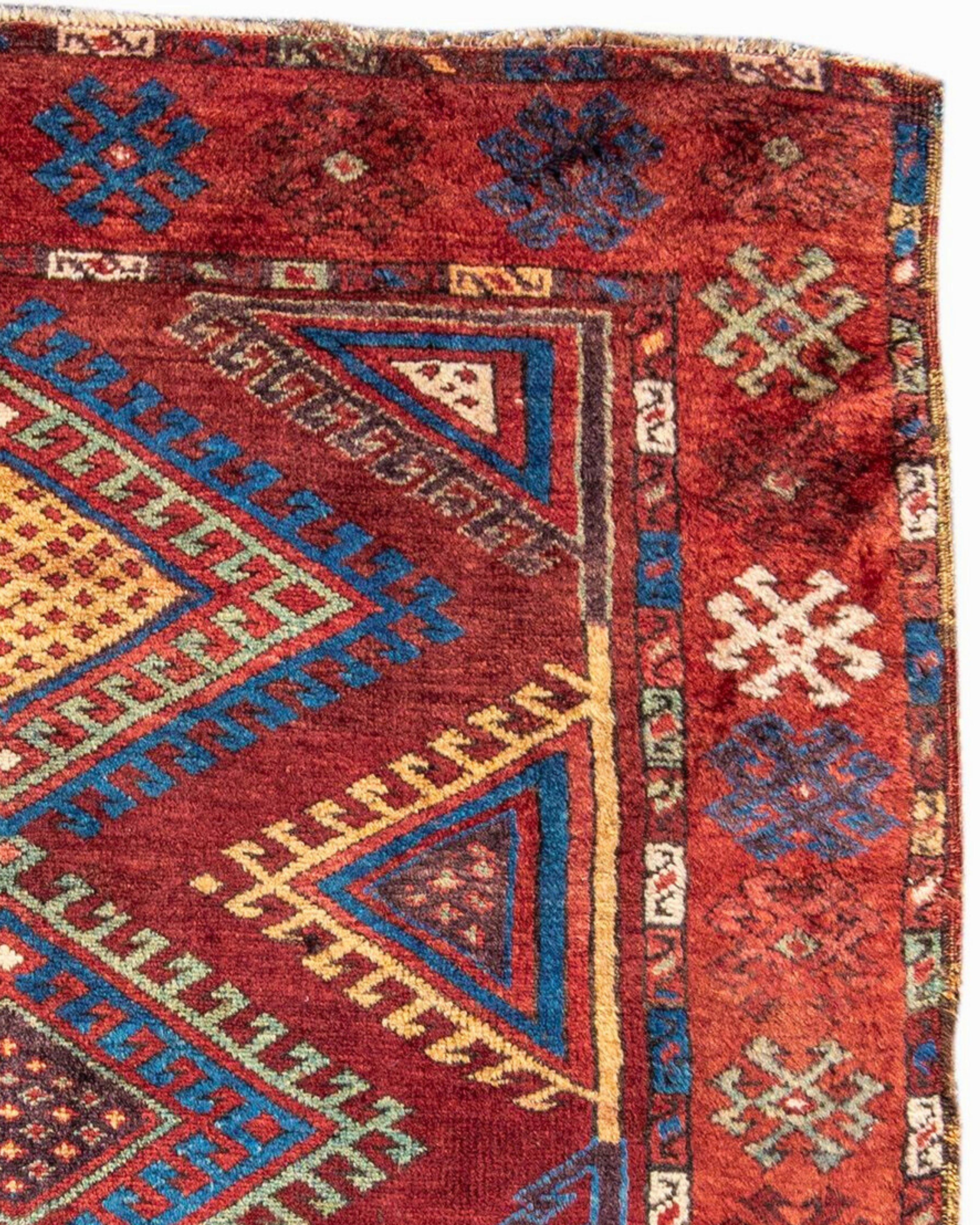 Hand-Woven Antique Turkish Konya Yatak Rug, 19th Century For Sale