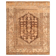 Tribal Brown Earth Tone Shabby Chic Antique Turkish Kula Rug 4'5" x 5'6"