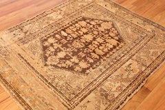 Tribal Brown Earth Tone Shabby Chic Antique Turkish Kula Rug 4'5" x 5'6"
