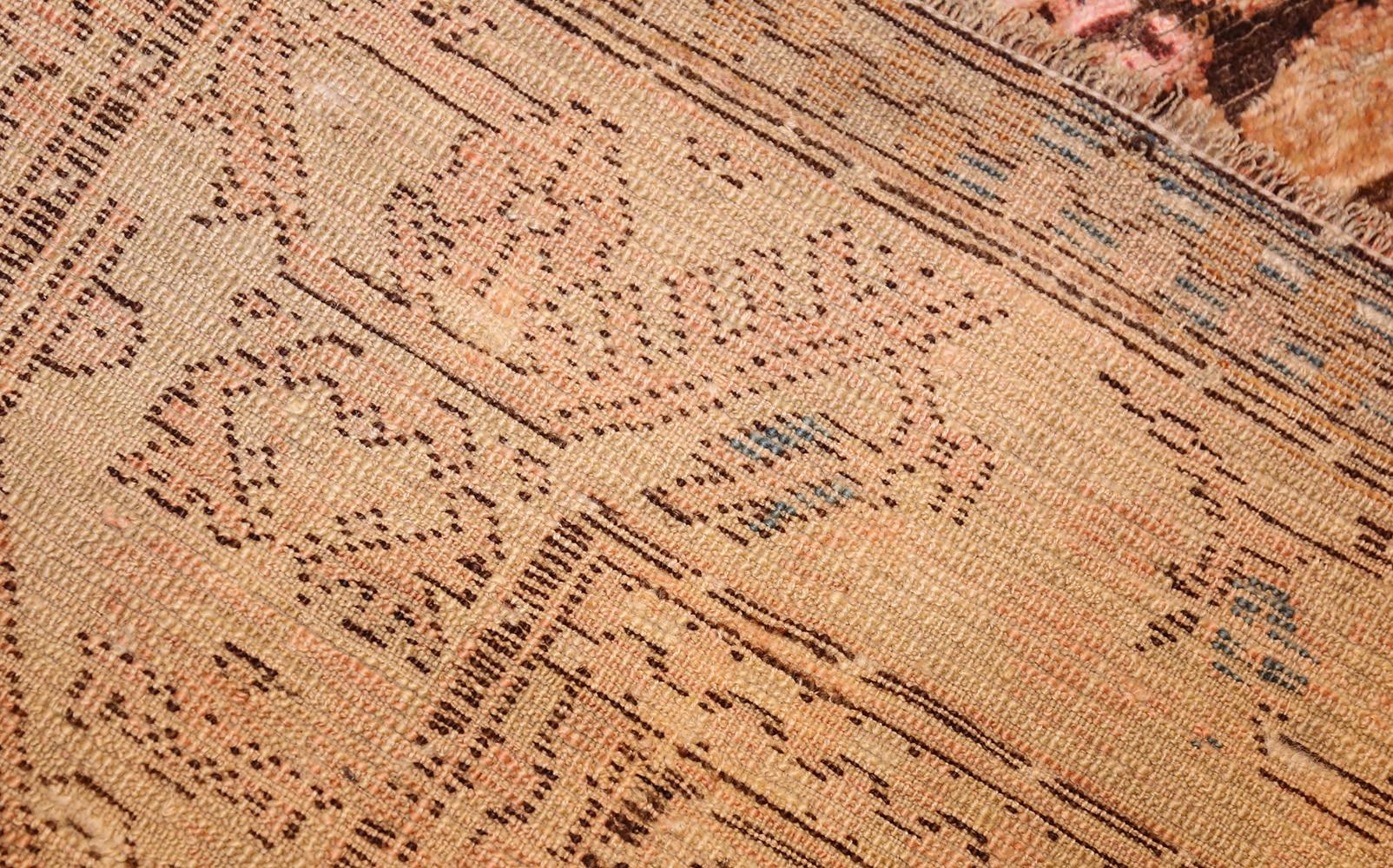 Alfombra Kula Turca Antigua Shabby Chic Marrón Tribal Tono Tierra 4'5