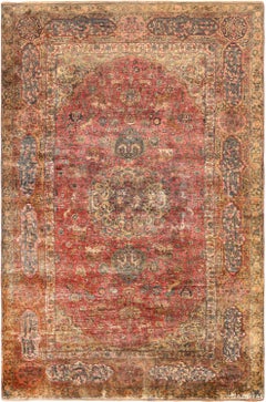 Antique Turkish Kum Kapi Silk And Metallic Thread Rug. 4 ft 2 in x 6 ft 4 in 