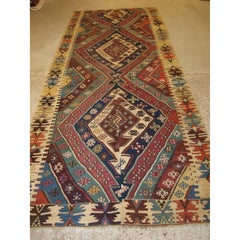 Antique Turkish Malatya Kilim from the Late 19th Century