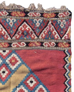 Antique Turkish Manastir Kilim Rug, Late 19th century