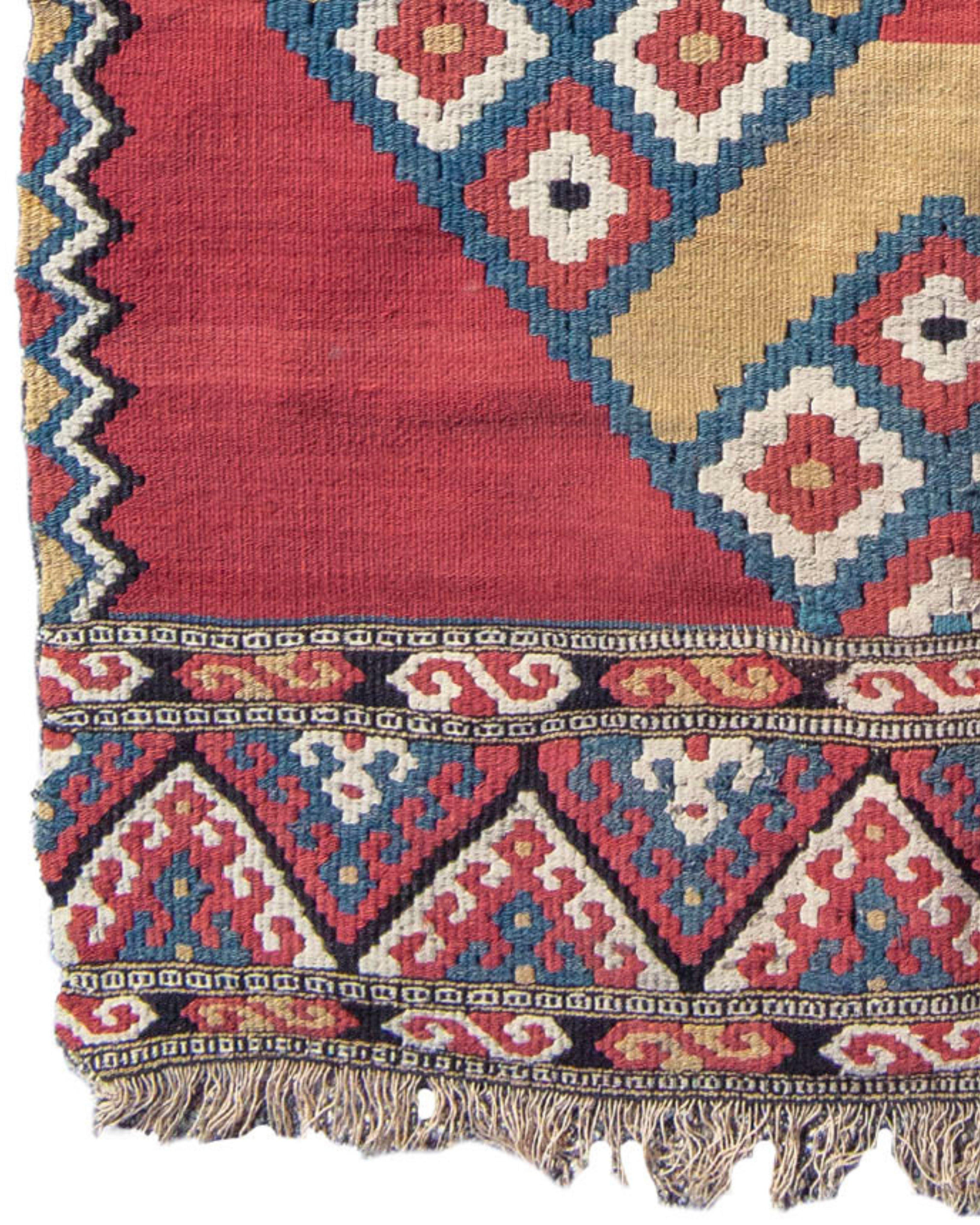 Antique Turkish Manastir Kilim Rug, Late 19th century In Excellent Condition For Sale In San Francisco, CA