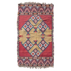 Antique Turkish Manastir Kilim Rug, Late 19th century