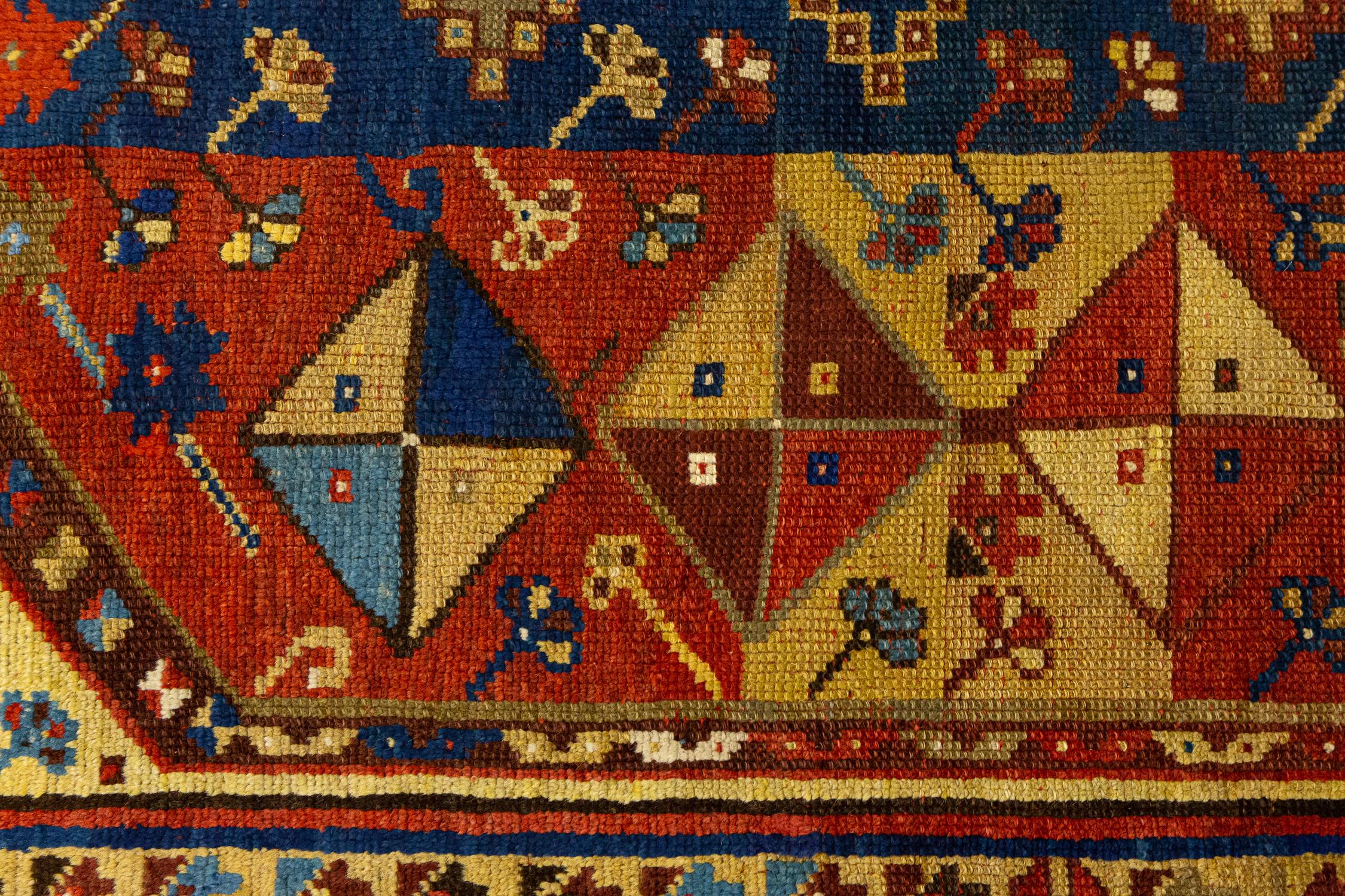 Antique Turkish Megri “Z” Motifs Wool Rug, Mid-19th Century For Sale 3