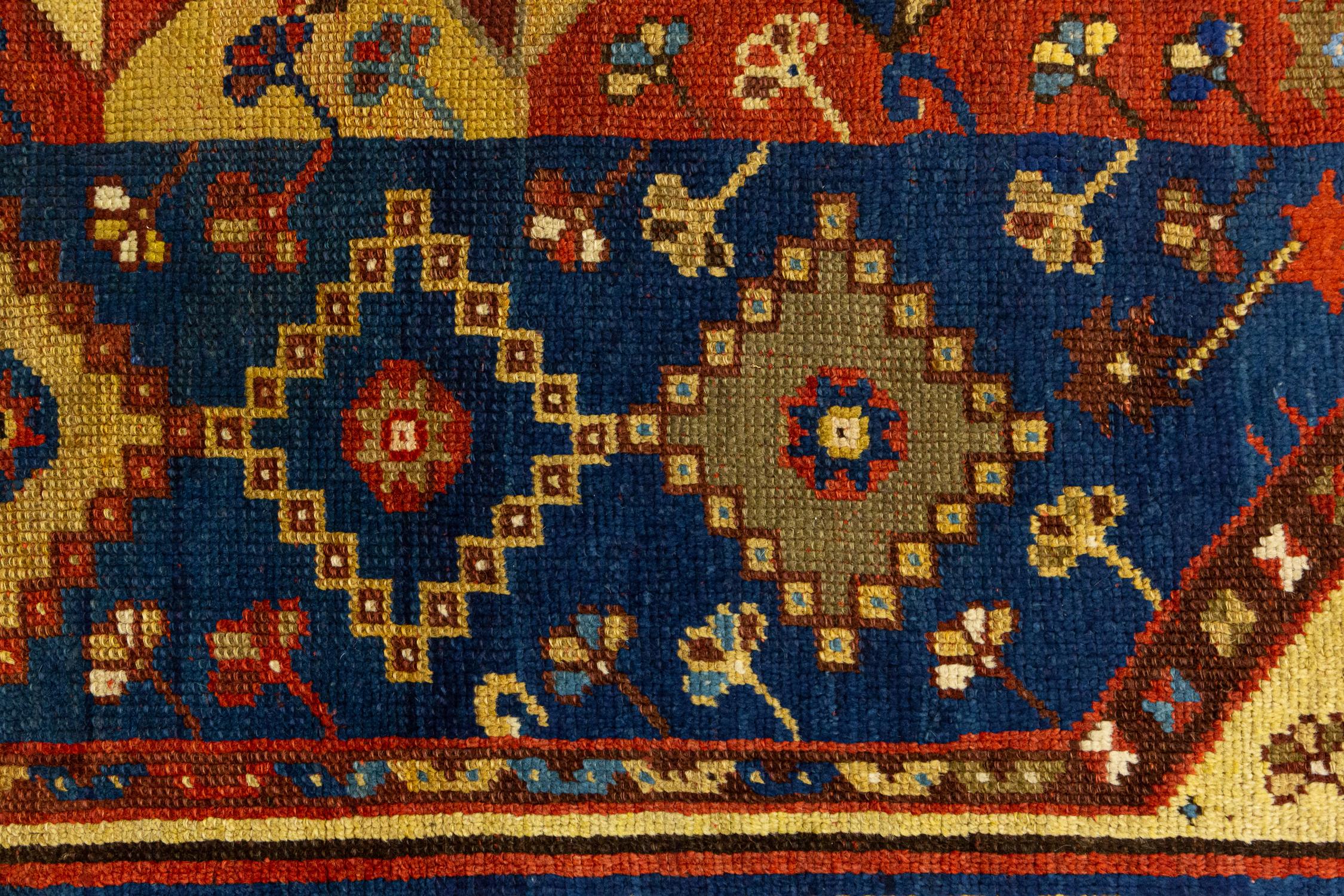Antique Turkish Megri “Z” Motifs Wool Rug, Mid-19th Century For Sale 4